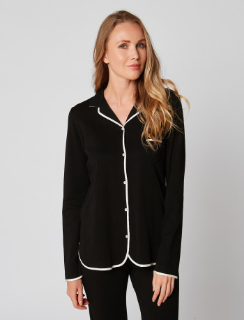 Button-down pyjamas 100% cotton ESSENTIEL H06A Noir