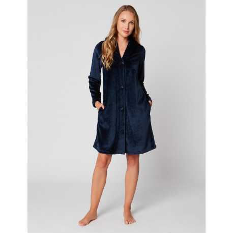 Robe De Chambre Femme Essentiel H55a Marine Homewear Le Chat Robe De Chambre Femme Essentiel H55a Marine Homewear Le Chat