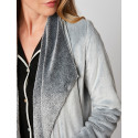 Fur draped loungewear jacket in ESSENTIEL H73A Gris 