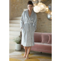 Fur wrap-over dressing gown in ESSENTIEL H60A Brume