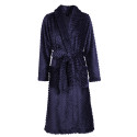Wraparound robe in chenille fleece ESSENTIEL 964 Marine