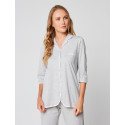 Pyjama boutonné 100% coton ESSENTIEL E06A Gris chiné