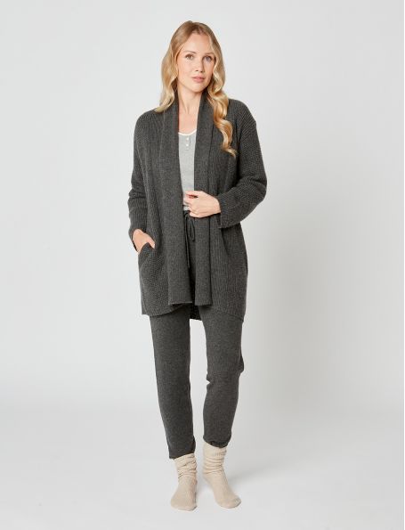  Shawl-collar jacket CACHE 007 in slate grey