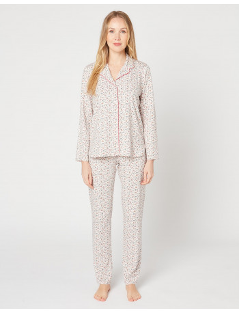 Multicolor TENDRESSE 406 button-front pyjamas