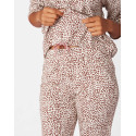 Pyjama jogging imprimé en coton élasthanne LOVIN'YOU 502 choco écru
