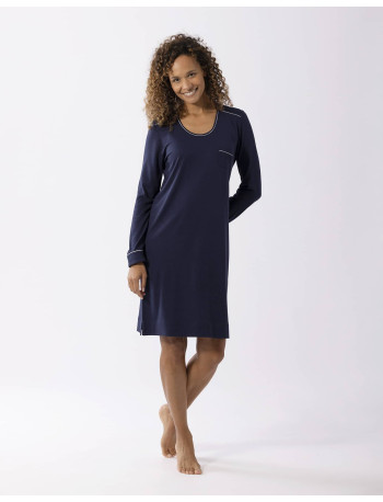 Cotton-modal nightshirt LES INTEMPORELLES A01 navy blue