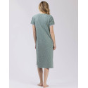 Long, patterned nightshirt in cotton elastane MORNING 511 bamboo